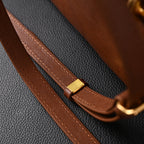 Gucci Horsebit 1955 Brown Leather Top Handle Bag - Classic Brown with Rich Texture — view 13
