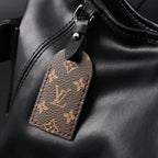 Louis Vuitton Montaigne Black Mahina Leather Shoulder Bag — view 4