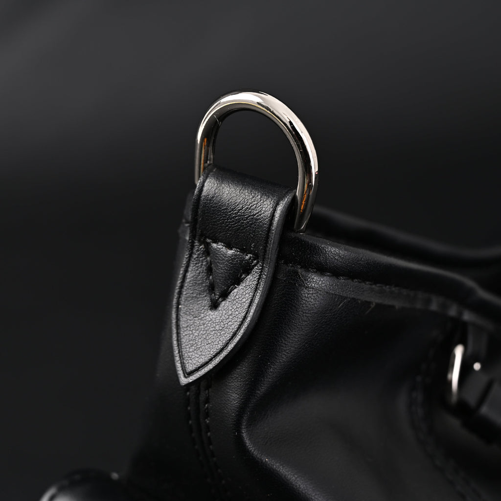 Louis Vuitton Montaigne Black Mahina Leather Shoulder Bag — view 16