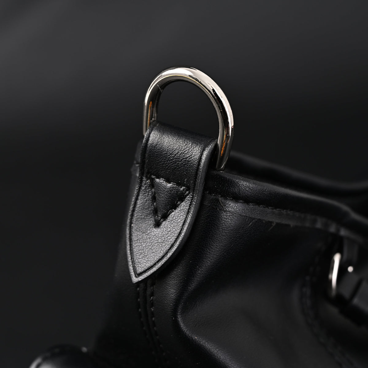 Louis Vuitton Montaigne Black Mahina Leather Shoulder Bag — view 16
