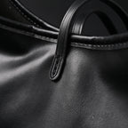 Louis Vuitton Montaigne Black Mahina Leather Shoulder Bag — view 3