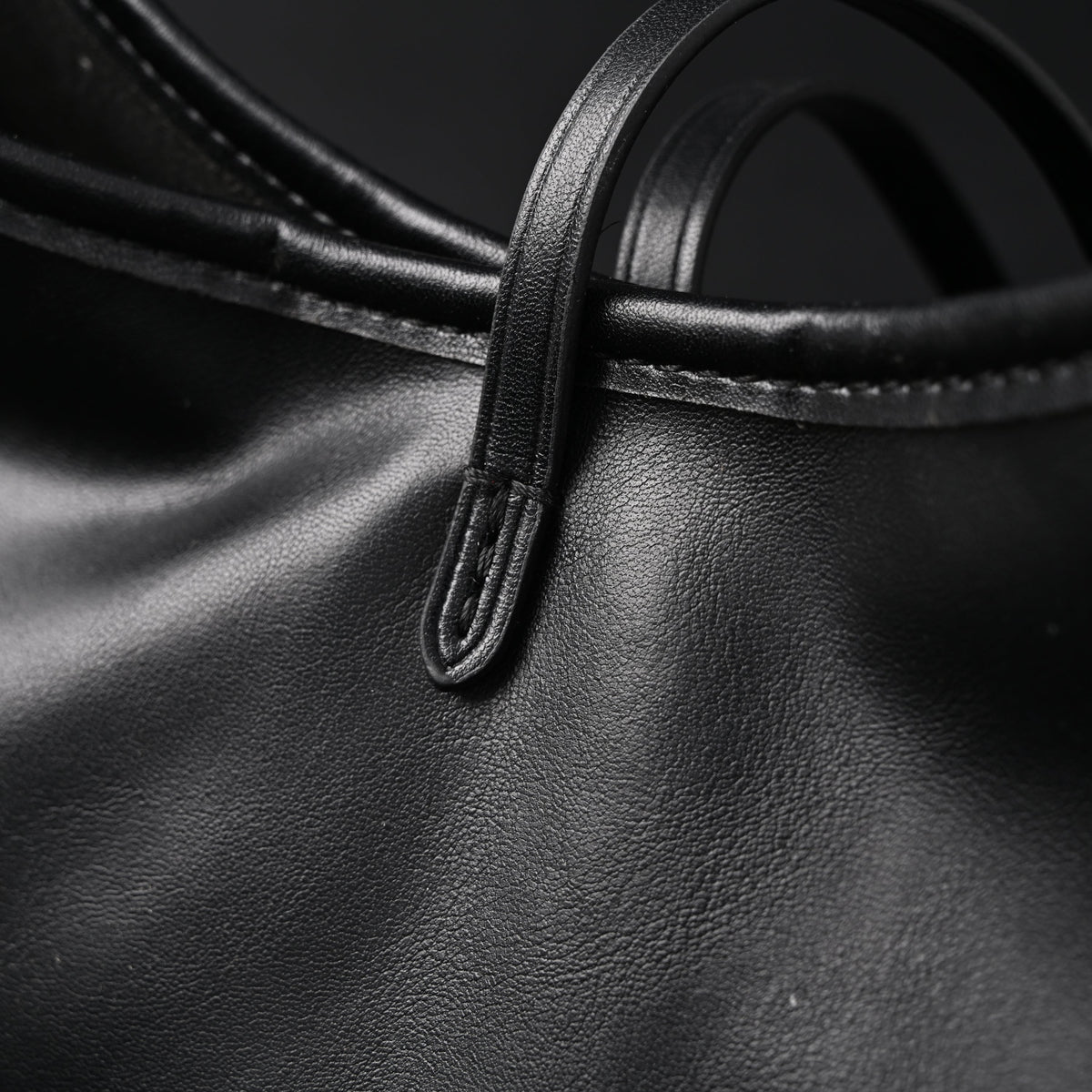 Louis Vuitton Montaigne Black Mahina Leather Shoulder Bag — view 3