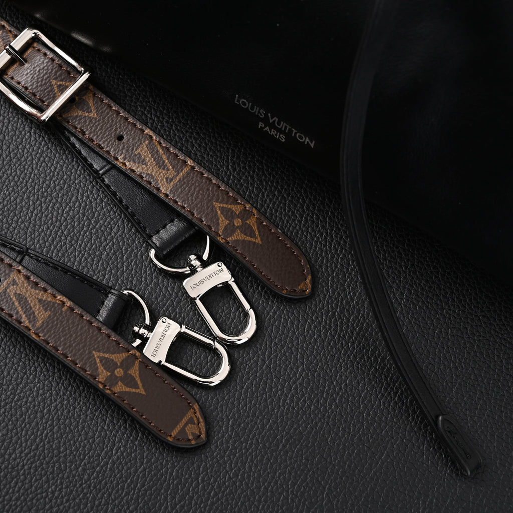 Louis Vuitton Montaigne Black Mahina Leather Shoulder Bag — view 5