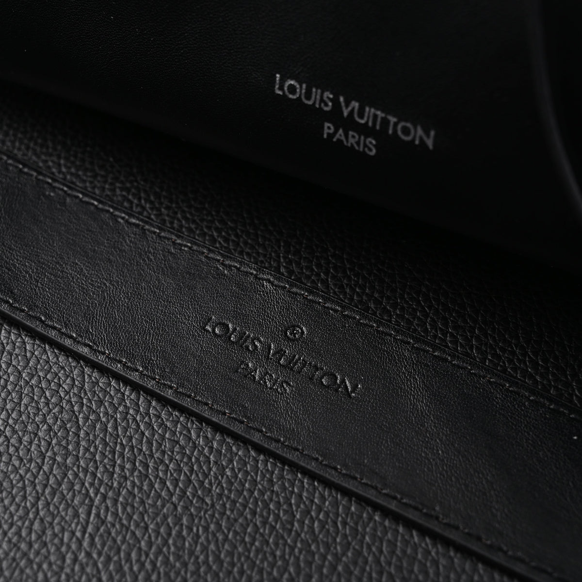 Louis Vuitton Montaigne Black Mahina Leather Shoulder Bag — view 19