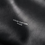 Louis Vuitton Montaigne Black Mahina Leather Shoulder Bag — view 8