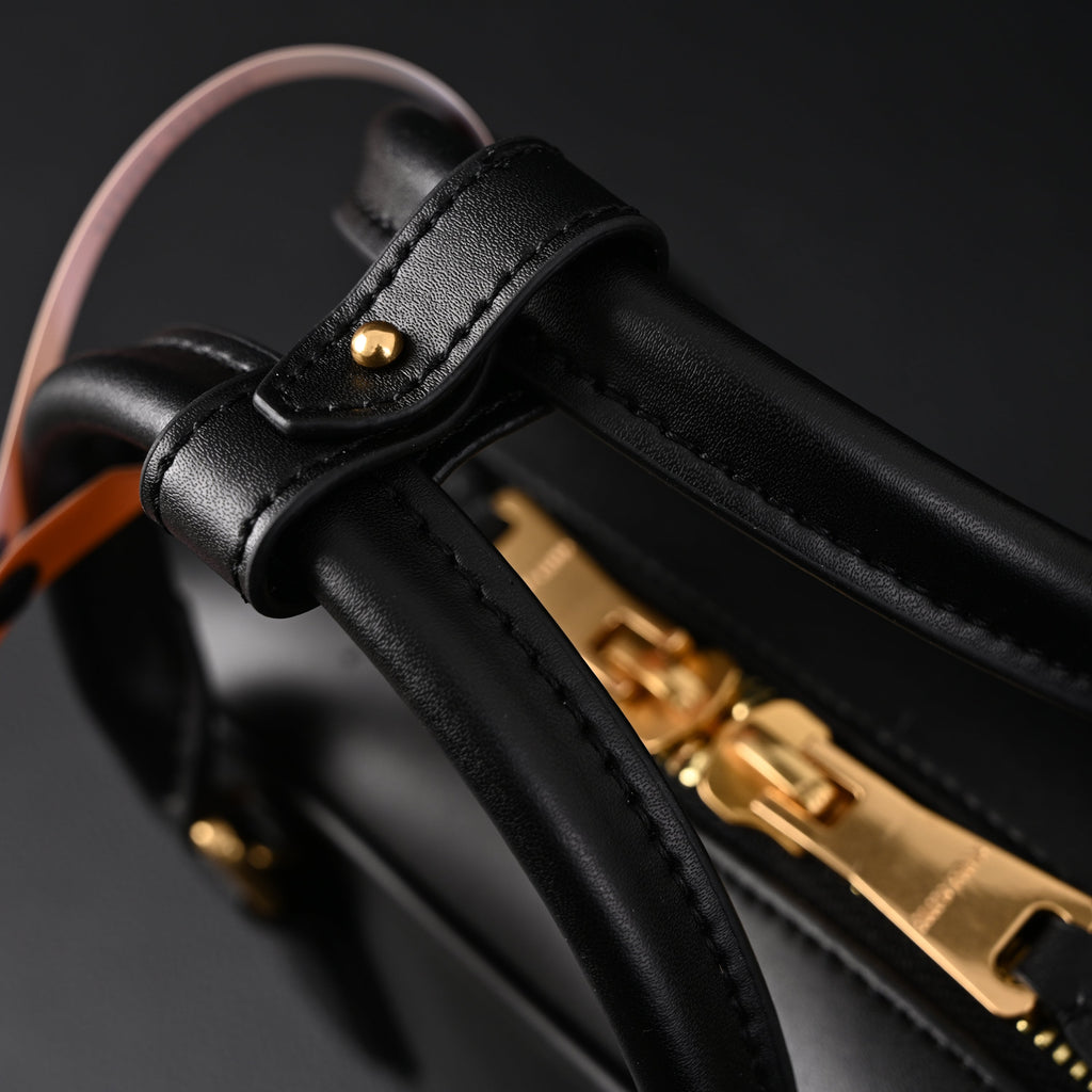 Miu Miu Leather Top Handle Satchel – Classic Black Satchel Bag — view 18