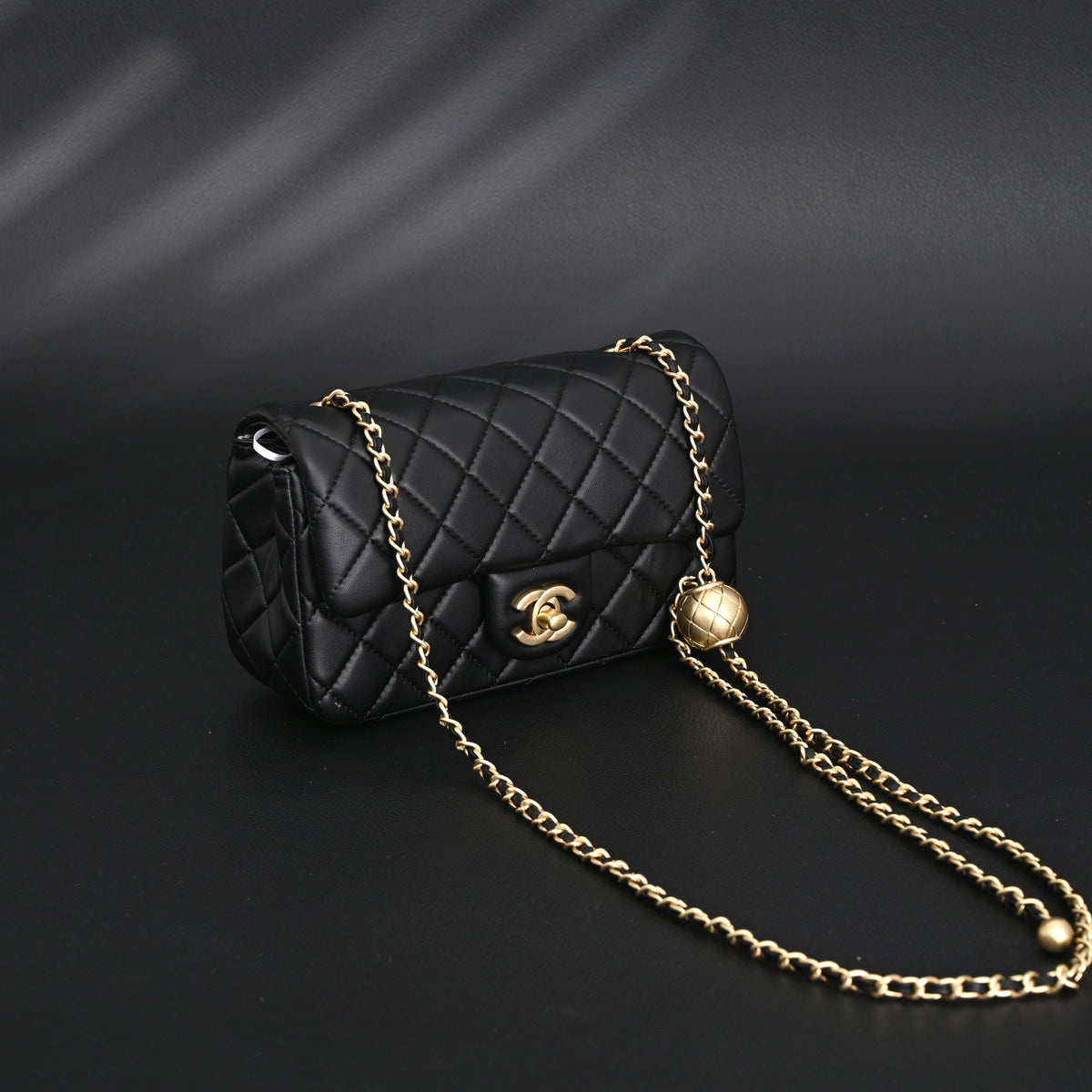 Chanel Classic Flap Mini Bag – Black Quilted Lambskin with Gold-Tone Hardware — view 15