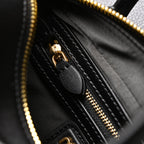 Miu Miu Black Matelassé Leather Satchel Bag – Mini Top Handle - Black with Gold-Tone Accents — view 5