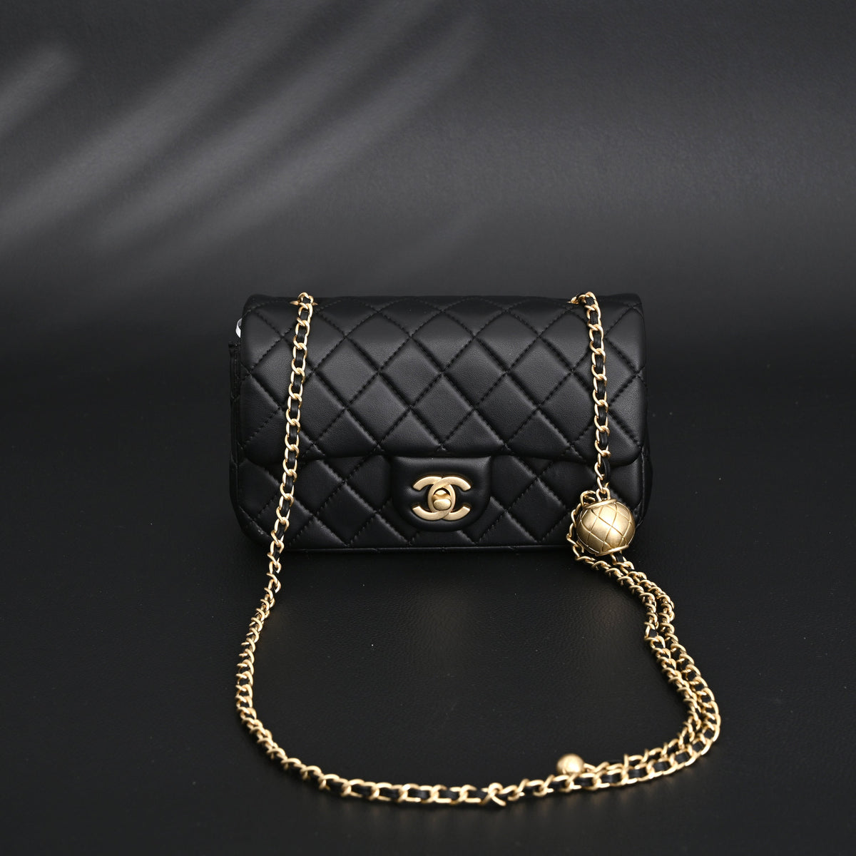 Chanel Classic Flap Mini Bag – Black Quilted Lambskin with Gold-Tone Hardware — view 16