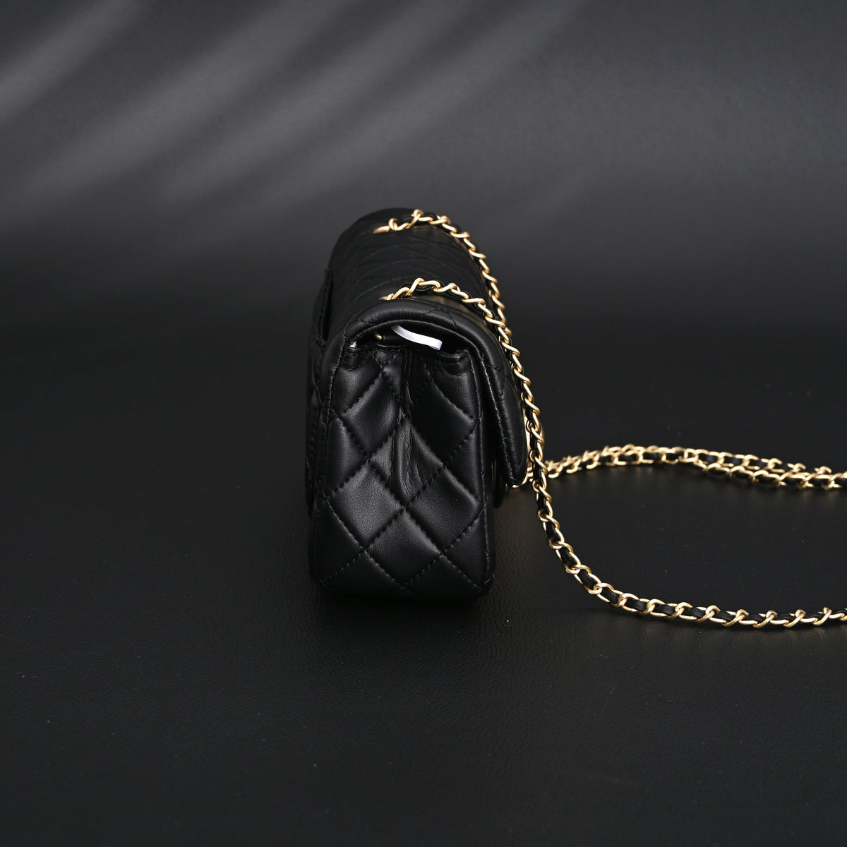 Chanel Classic Flap Mini Bag – Black Quilted Lambskin with Gold-Tone Hardware — view 2
