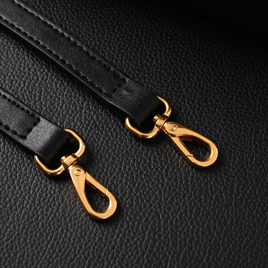 Miu Miu Black Matelassé Leather Satchel Bag – Mini Top Handle - Black with Gold-Tone Accents — view 6