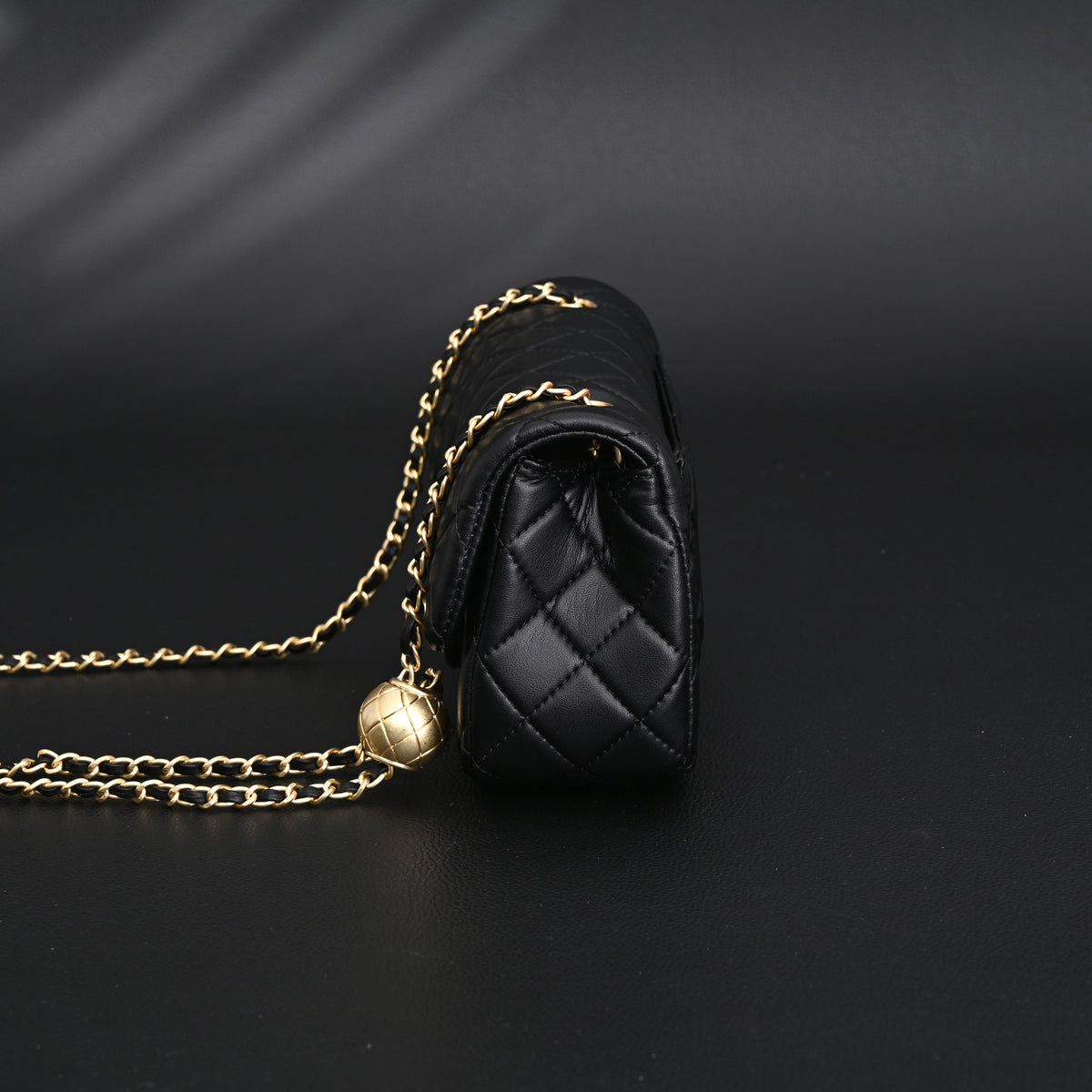 Chanel Classic Flap Mini Bag – Black Quilted Lambskin with Gold-Tone Hardware — view 4