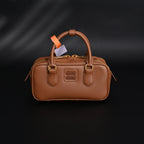 Miu Miu Leather Top Handle Satchel – Caramel Brown Satchel Bag — view 4