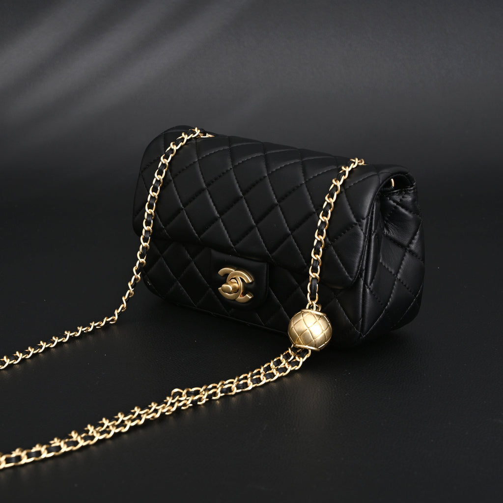 Chanel Classic Flap Mini Bag – Black Quilted Lambskin with Gold-Tone Hardware — view 5