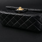 Chanel Classic Flap Mini Bag – Black Quilted Lambskin with Gold-Tone Hardware — view 6