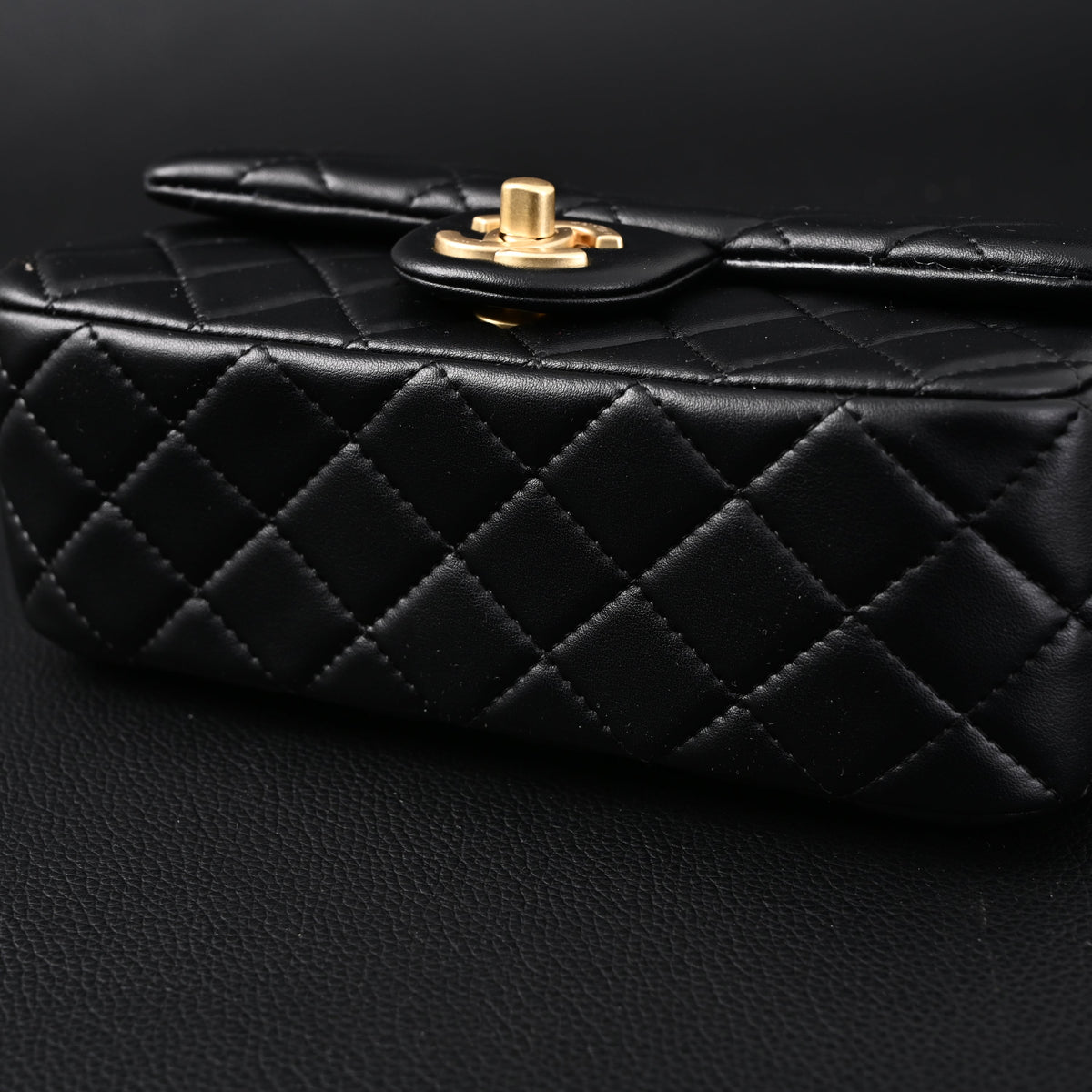 Chanel Classic Flap Mini Bag – Black Quilted Lambskin with Gold-Tone Hardware — view 6