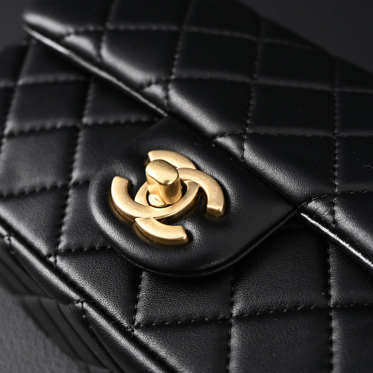 Chanel Classic Flap Mini Bag – Black Quilted Lambskin with Gold-Tone Hardware — view 7