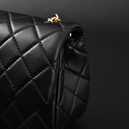 Chanel Classic Flap Mini Bag – Black Quilted Lambskin with Gold-Tone Hardware — view 8