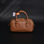Miu Miu Leather Top Handle Satchel – Caramel Brown Satchel Bag — view 7
