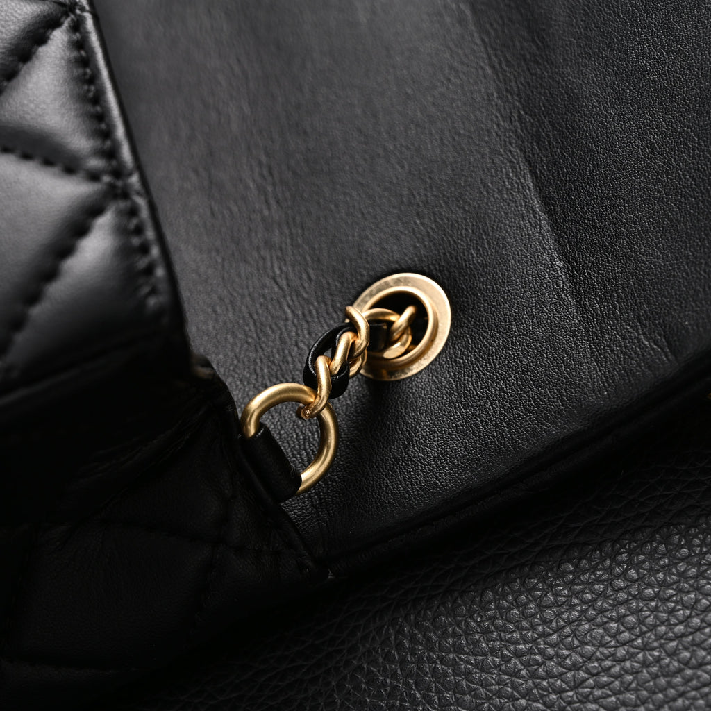 Chanel Classic Flap Mini Bag – Black Quilted Lambskin with Gold-Tone Hardware — view 13