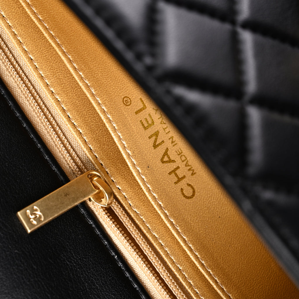 Chanel Classic Flap Mini Bag – Black Quilted Lambskin with Gold-Tone Hardware — view 14