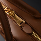 Miu Miu Leather Top Handle Satchel – Caramel Brown Satchel Bag — view 14