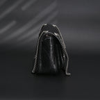 Saint Laurent Niki Medium Black Crinkled Leather Shoulder Bag — view 6