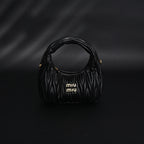 Miu Miu Matelassé Leather Hobo Bag – Black with Gold Hardware - Classic Black — view 15