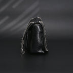 Saint Laurent Niki Medium Black Crinkled Leather Shoulder Bag — view 8