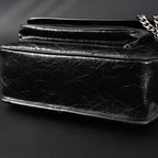 Saint Laurent Niki Medium Black Crinkled Leather Shoulder Bag — view 10