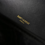 Saint Laurent Niki Medium Black Crinkled Leather Shoulder Bag — view 18