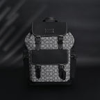 Coach Ch Sprint Backpack – Signature Canvas & Leather - Black / Grey Monogram — view 1