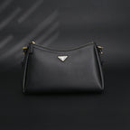 Prada Cleo Black Brushed Leather Shoulder Bag — view 4