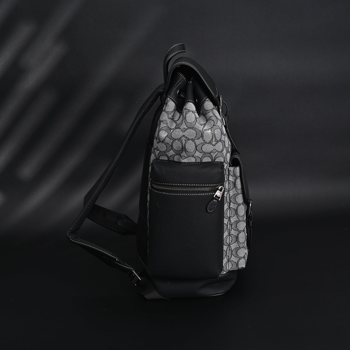 Coach Ch Sprint Backpack – Signature Canvas & Leather - Black / Grey Monogram — view 9