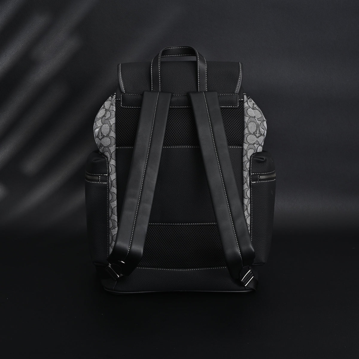 Coach Ch Sprint Backpack – Signature Canvas & Leather - Black / Grey Monogram — view 10