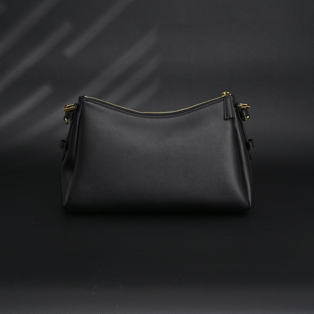 Prada Cleo Black Brushed Leather Shoulder Bag — view 13