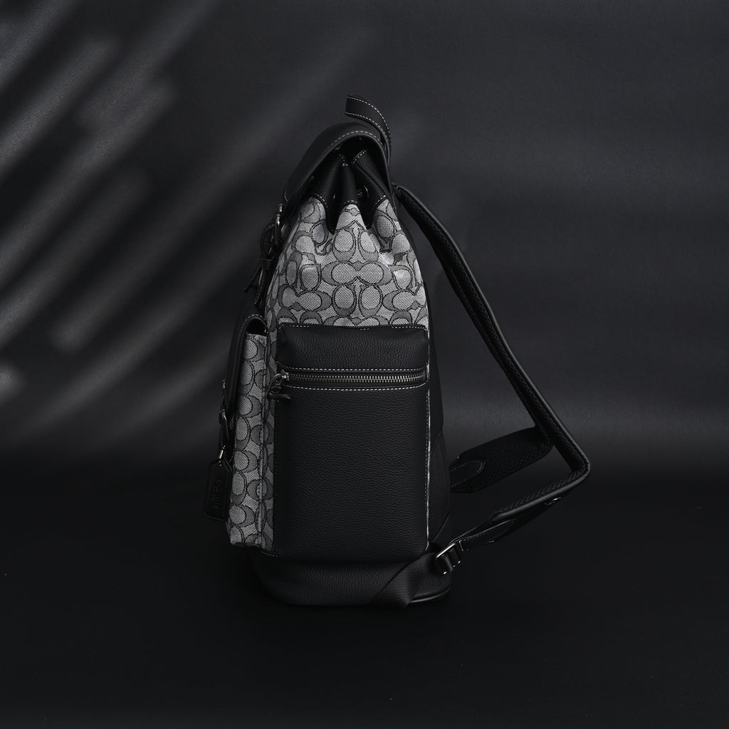 Coach Ch Sprint Backpack – Signature Canvas & Leather - Black / Grey Monogram — view 11