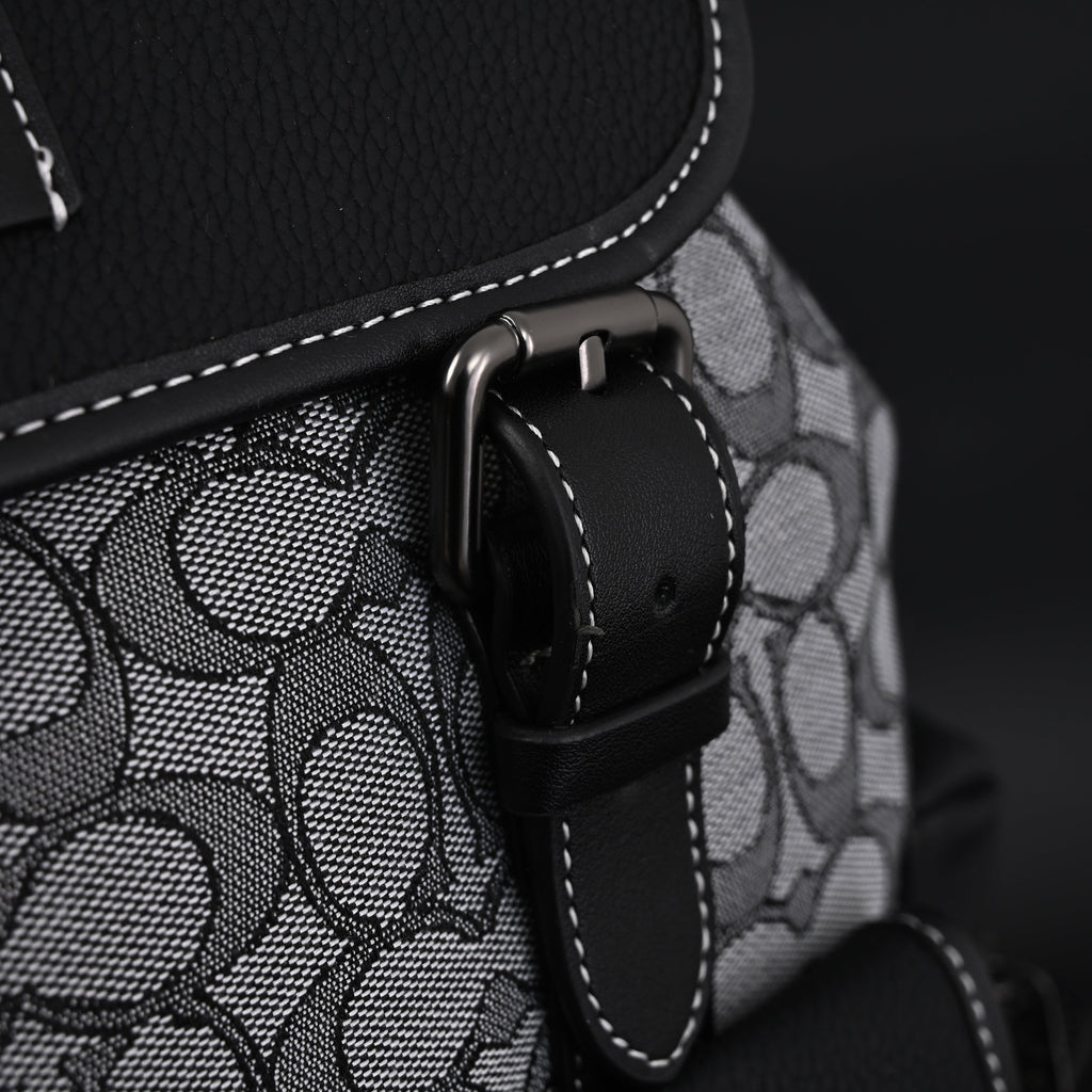 Coach Ch Sprint Backpack – Signature Canvas & Leather - Black / Grey Monogram — view 16