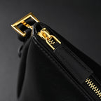 Prada Cleo Black Brushed Leather Shoulder Bag — view 17
