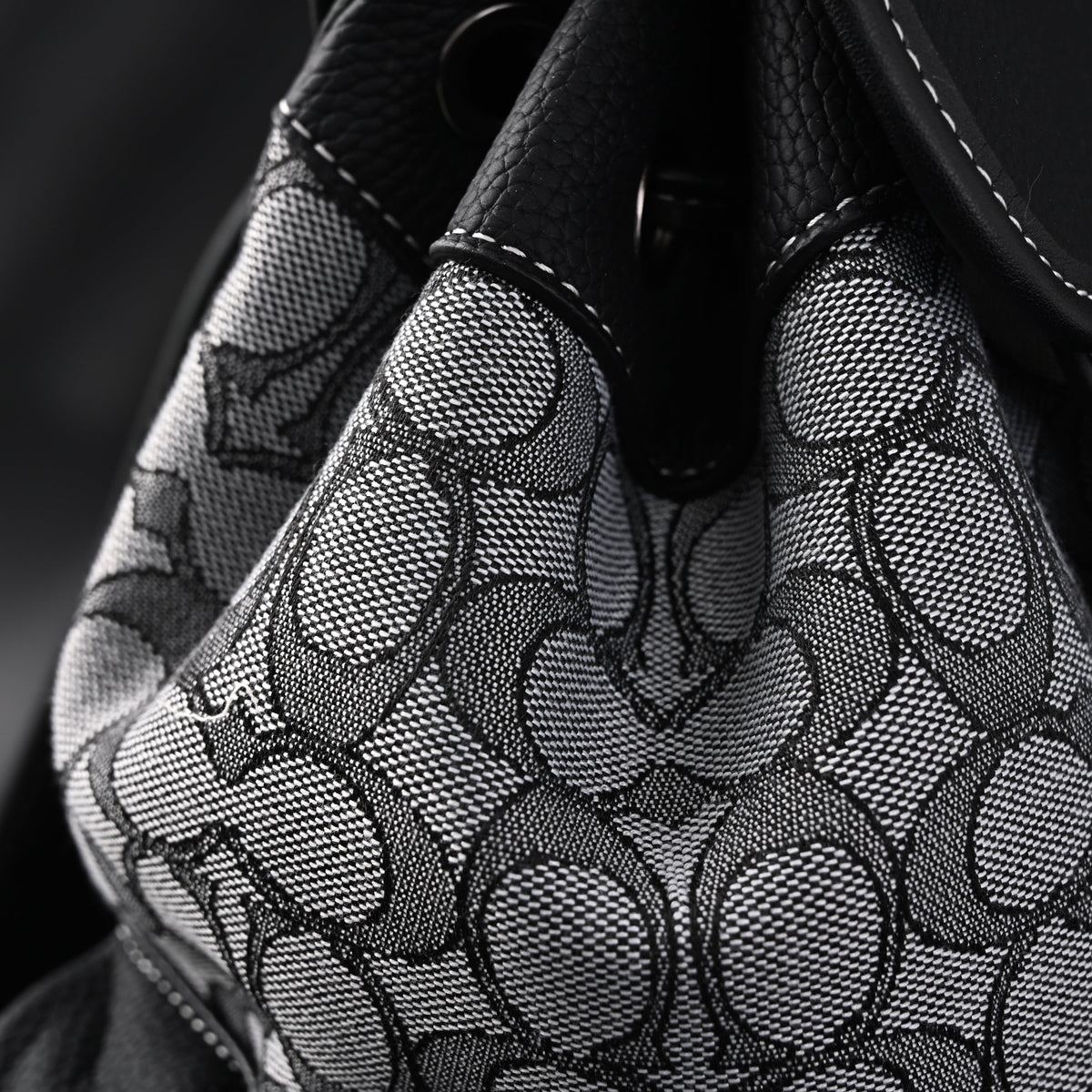 Coach Ch Sprint Backpack – Signature Canvas & Leather - Black / Grey Monogram — view 19