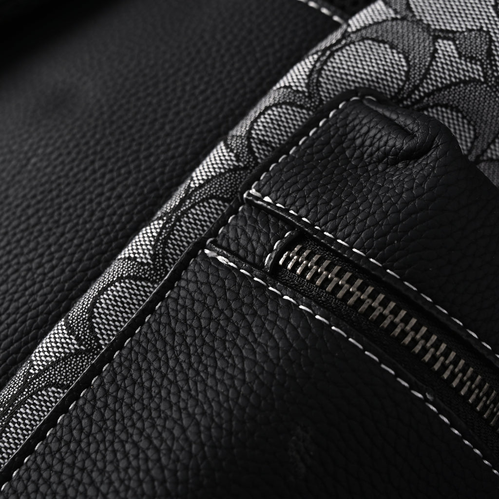 Coach Ch Sprint Backpack – Signature Canvas & Leather - Black / Grey Monogram — view 20
