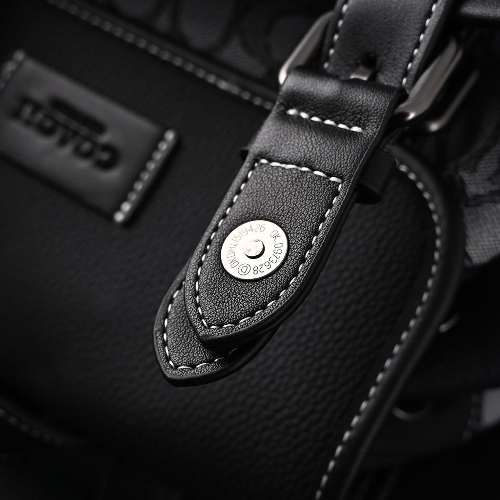 Coach Ch Sprint Backpack – Signature Canvas & Leather - Black / Grey Monogram — view 3