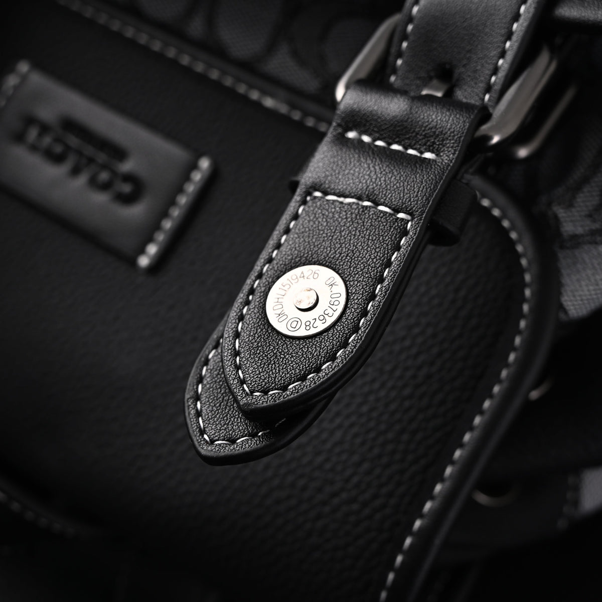 Coach Ch Sprint Backpack – Signature Canvas & Leather - Black / Grey Monogram — view 3