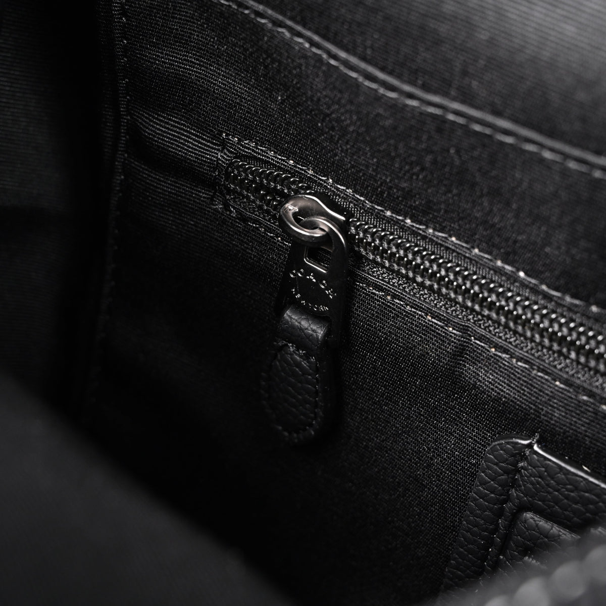 Coach Ch Sprint Backpack – Signature Canvas & Leather - Black / Grey Monogram — view 6