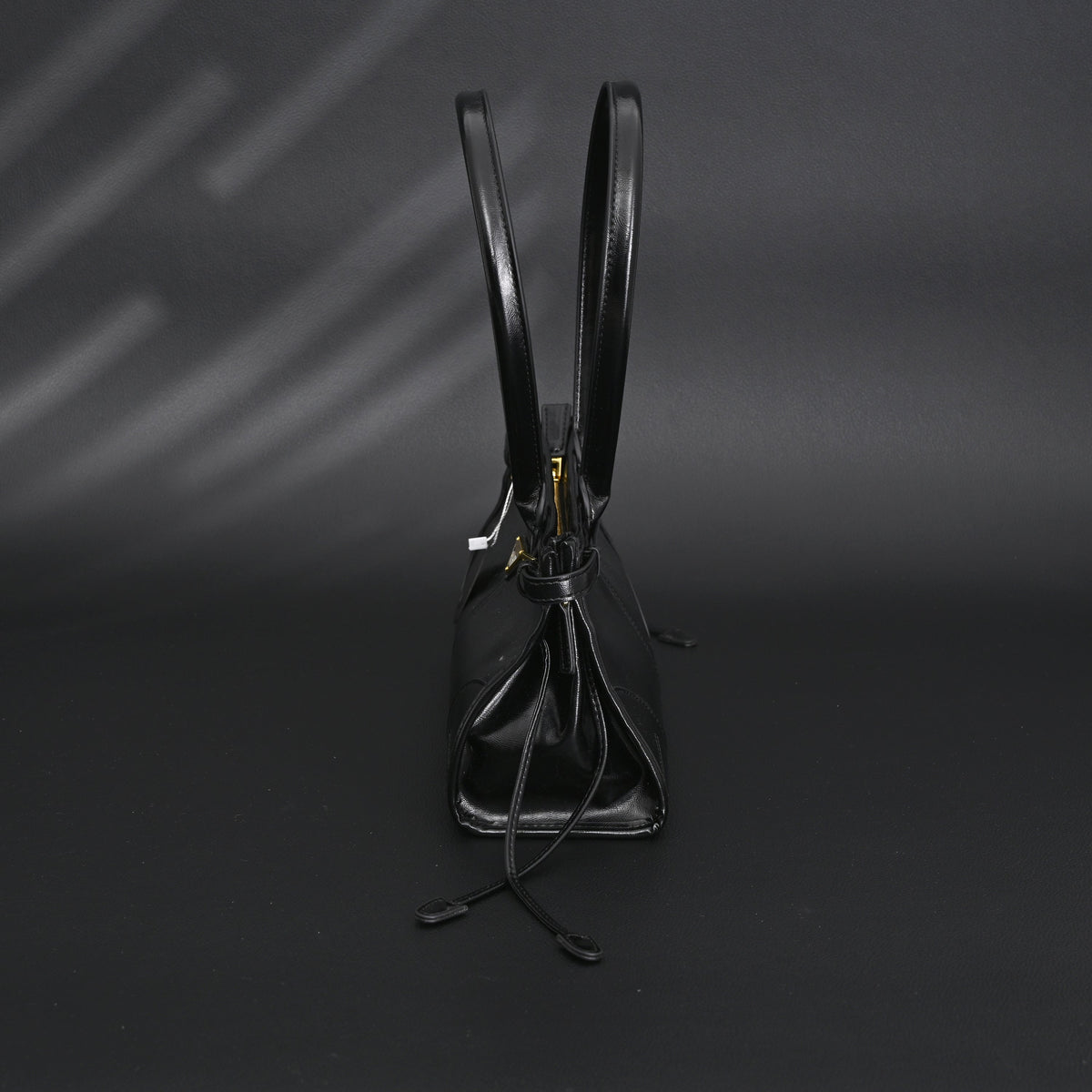Prada Cleo Black Patent Leather Shoulder Bag with Gold Hardware — view 8