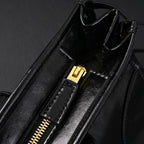 Prada Cleo Black Patent Leather Shoulder Bag with Gold Hardware — view 18