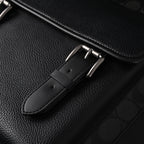 Coach Men's Leather Backpack – Black Signature Canvas — view 2