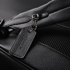 Coach Men's Leather Backpack – Black Signature Canvas — view 11