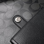 Coach Men's Leather Backpack – Black Signature Canvas — view 5