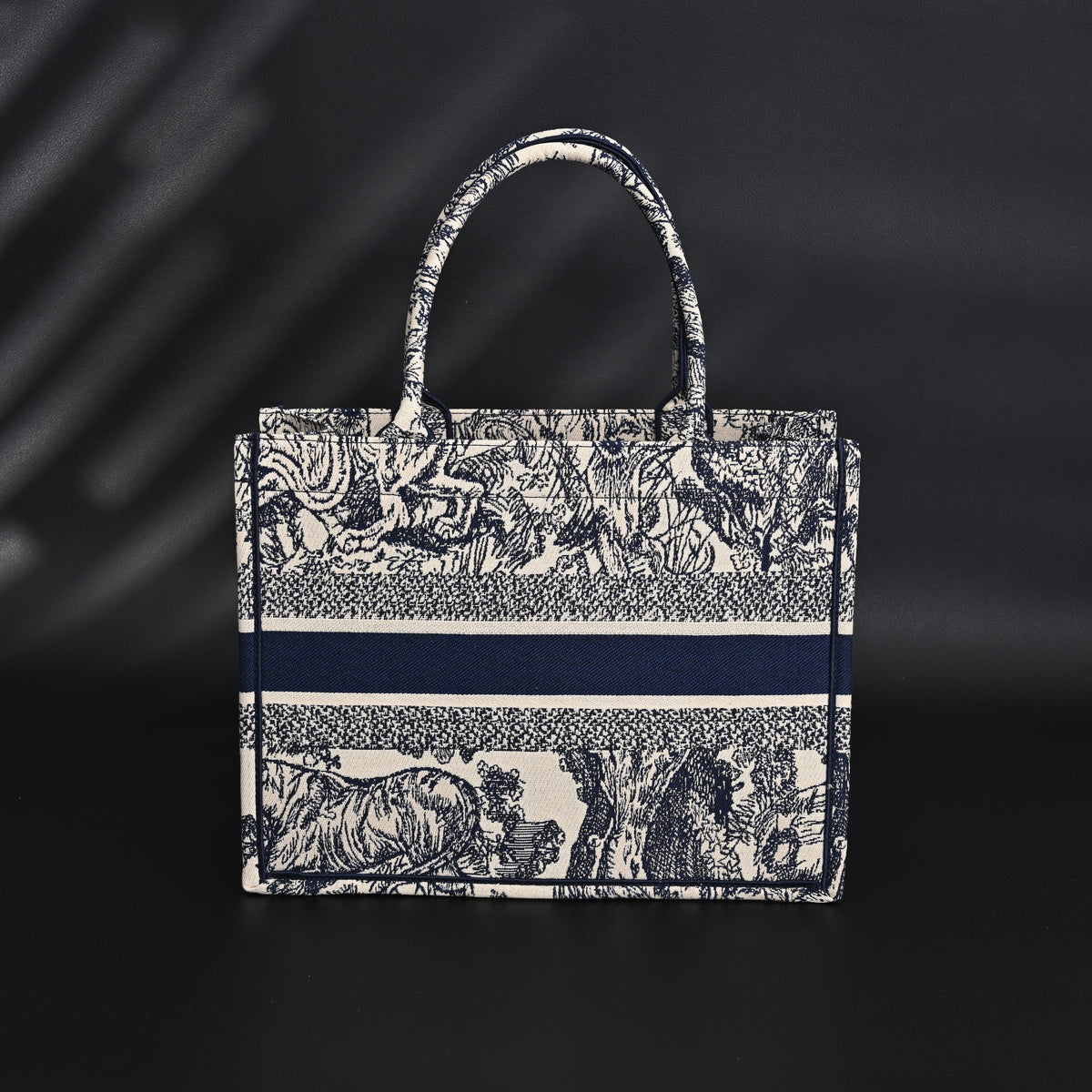 Dior Book Tote Bag – Blue Toile De Jouy Embroidery - Blue with Toile De Jouy Pattern — view 16